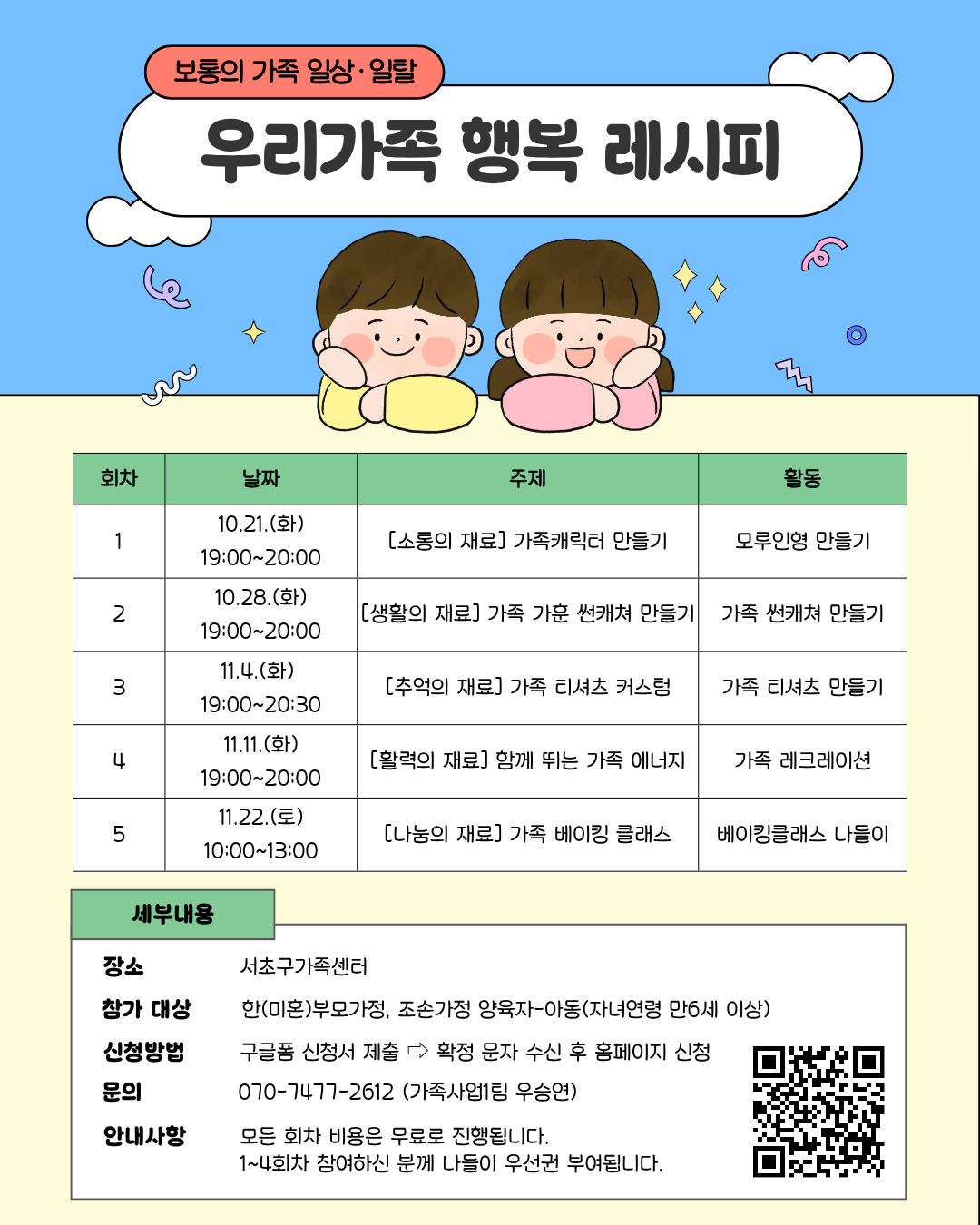 2025년 보통의 가족 일상·일탈 패키지 4th ‘우리가족 행복 레시피’